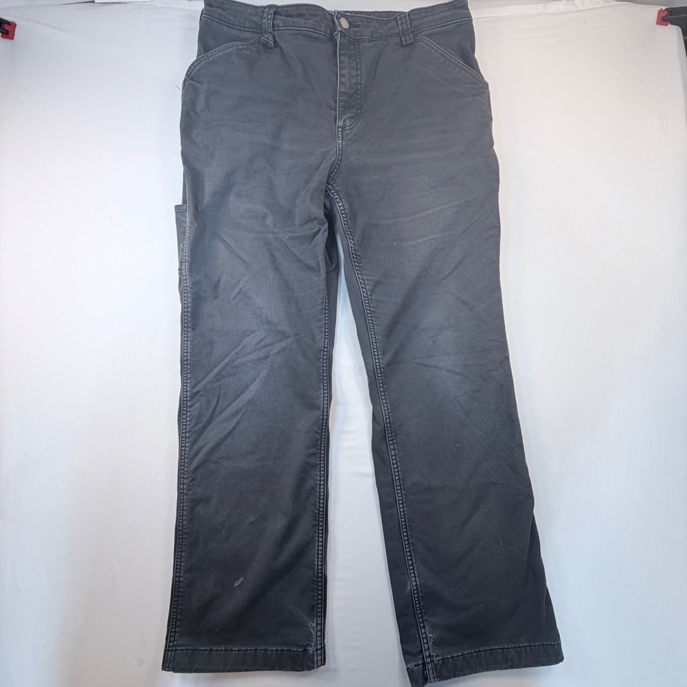 40 Grit Duluth Trading Womens 14 Black Lined Flex Twill Work Carpenter Pants